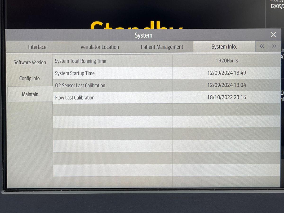 Used Mindray SV600 Ventilator YOM: 2020