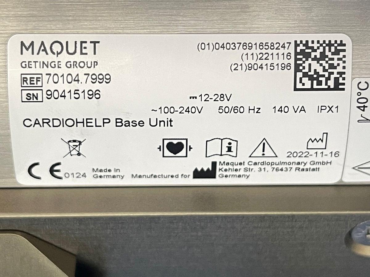 Used Maquet Cardiohelp Pump with Hico Variotherm 550 YOM: 2022 