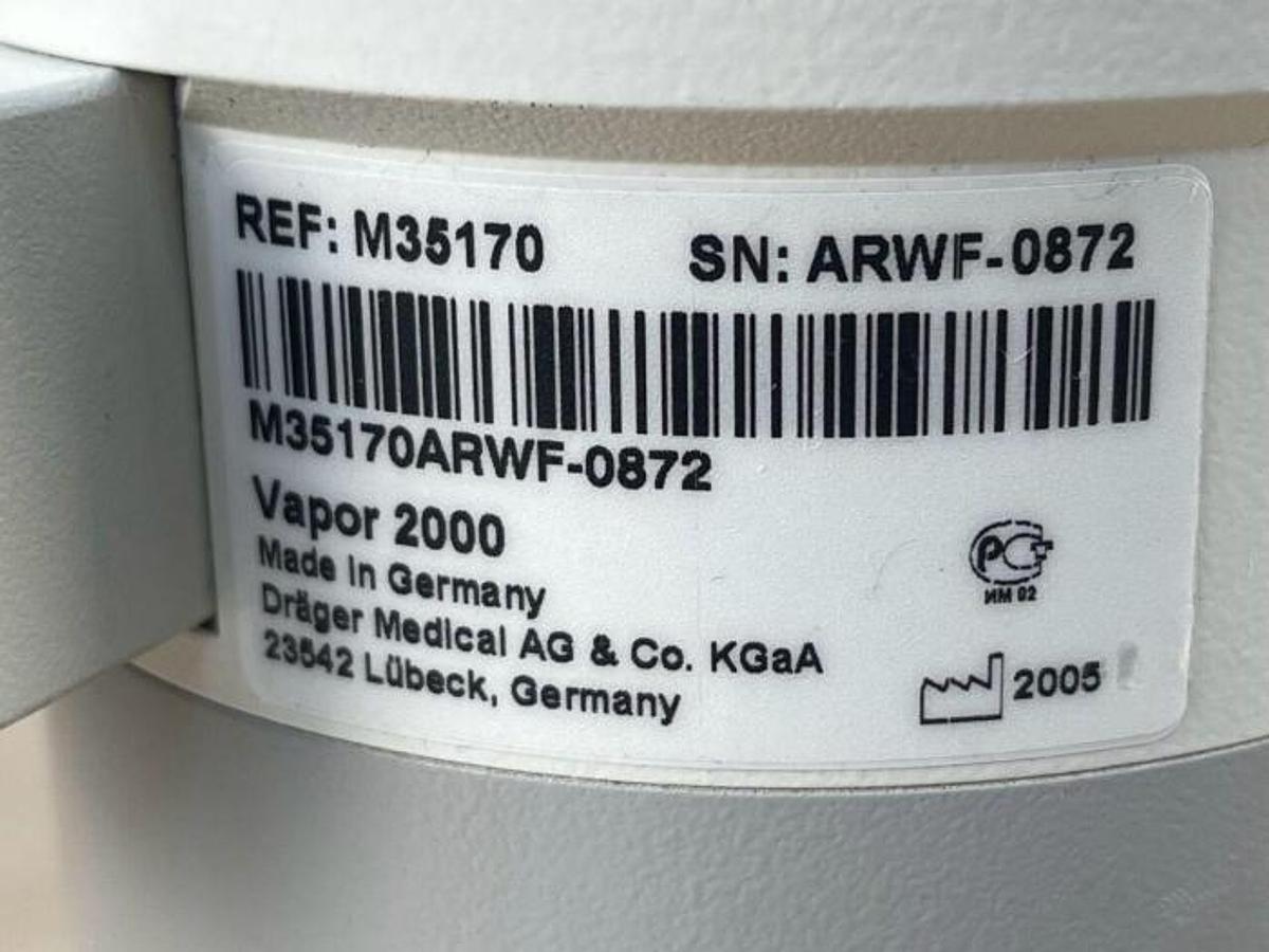 Used 2005 - DRAGER Vapor 2000 Sevoflurane