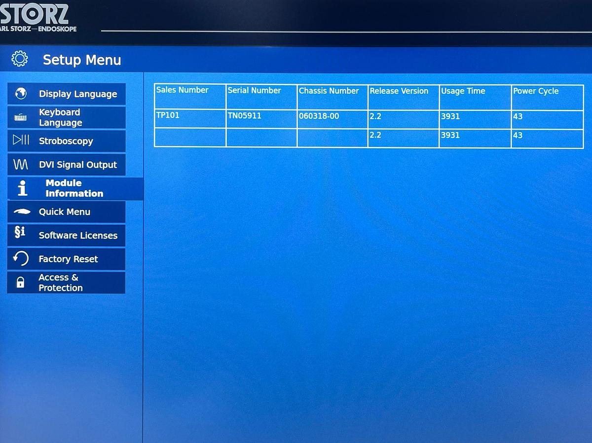 Used Karl Storz Tele Pack+ TP 101 YOM: 2022 with Karl Storz Image 1 HD Camera Head TH 110