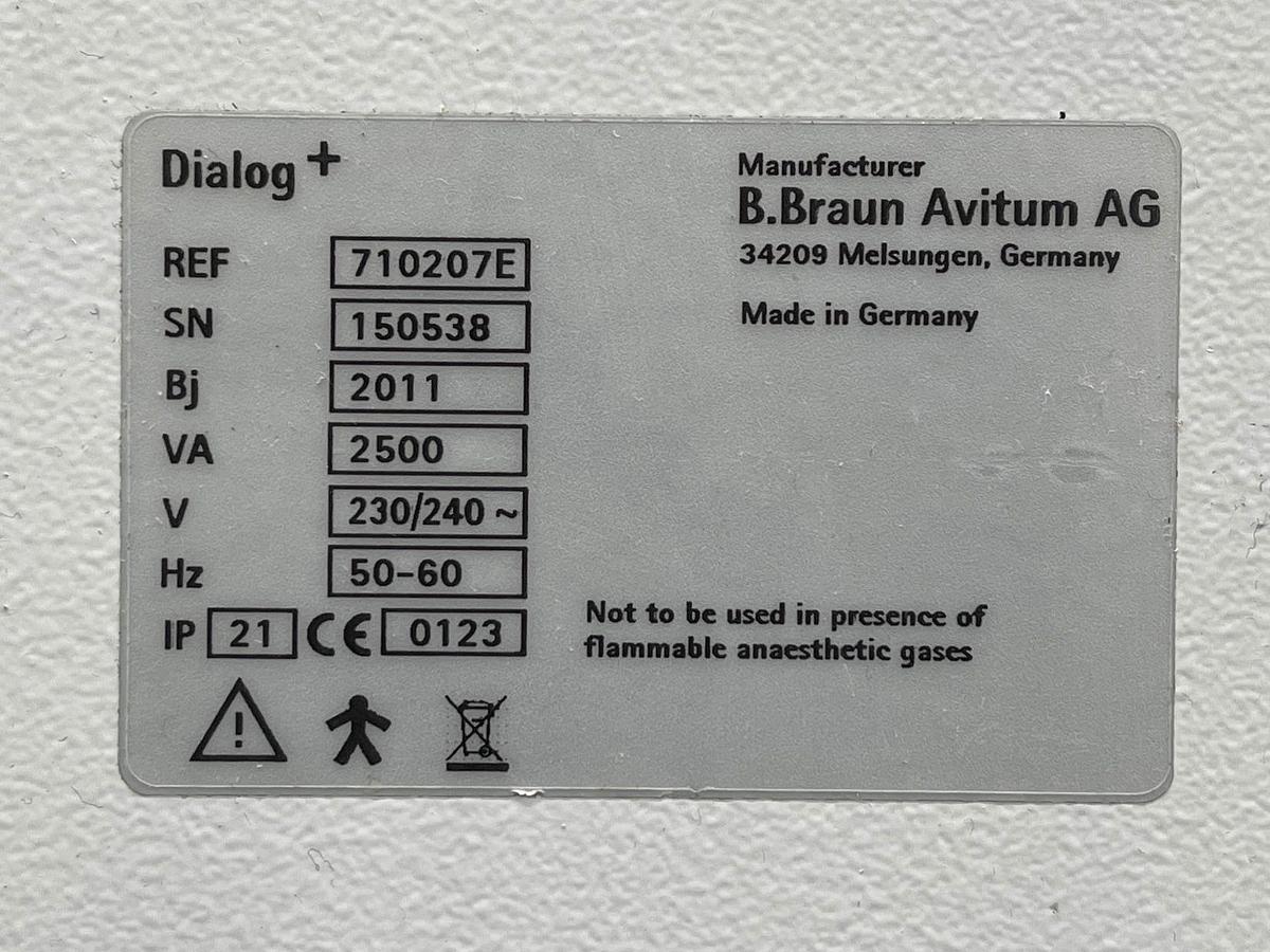 Used B BRAUN Dialog + Adimea, YOM: 2011 -8 pieces