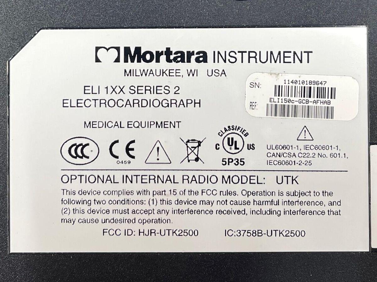 Used MORTARA ELI 150 ECG