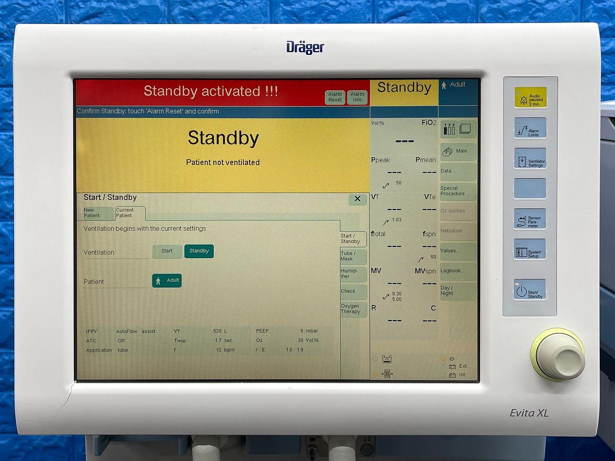 Used 9X Dräger Evita XL Ventilator