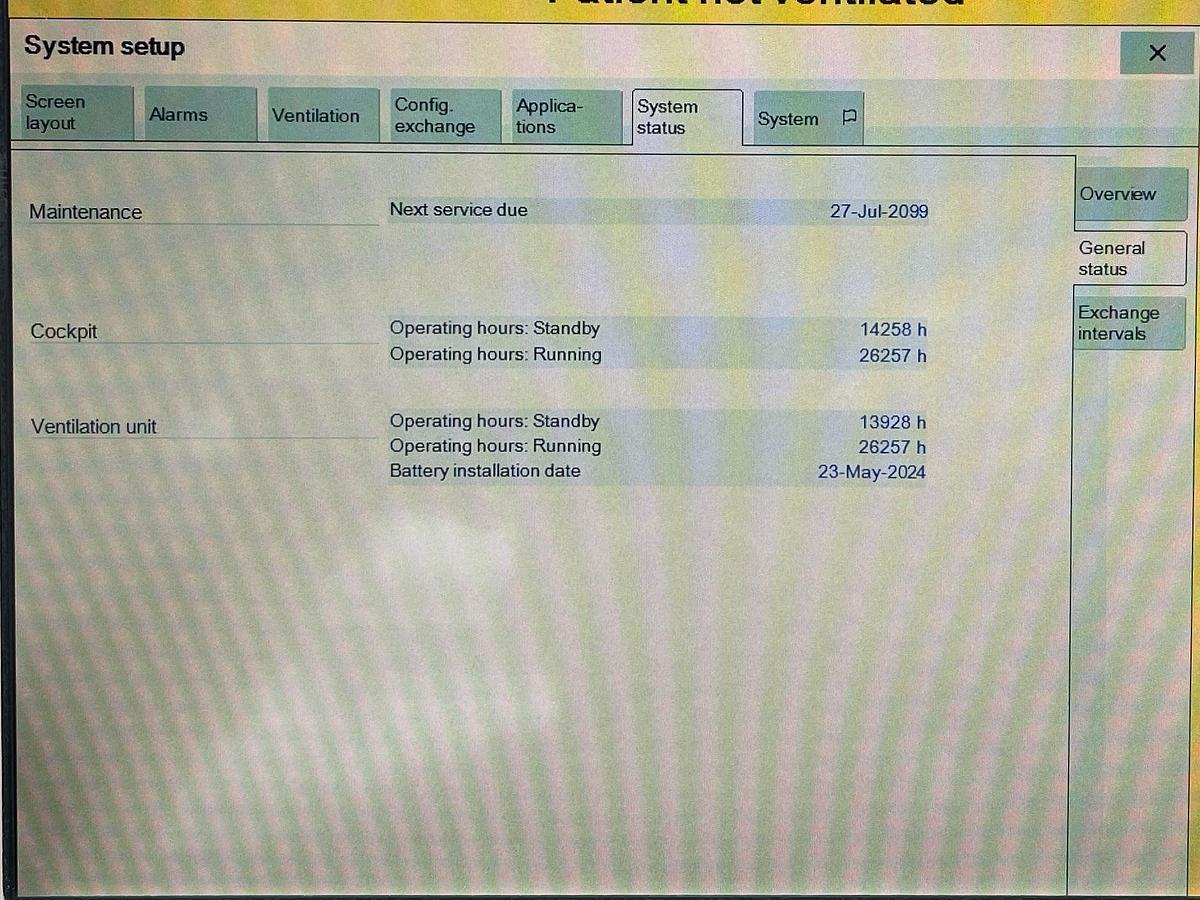 Used Dräger V500 Ventilator, YOM: 2015