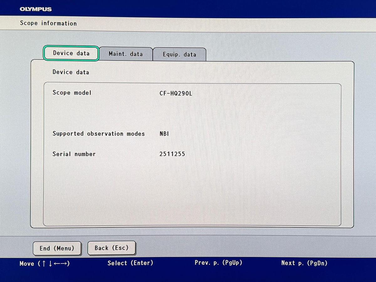 Used Olympus CF-HQ290L Colonoscope