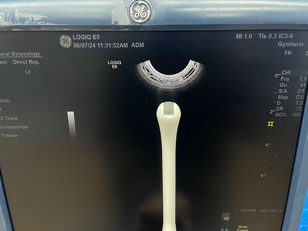 Used GE Logiq E9  YOM: 2014 With 4 Probes.