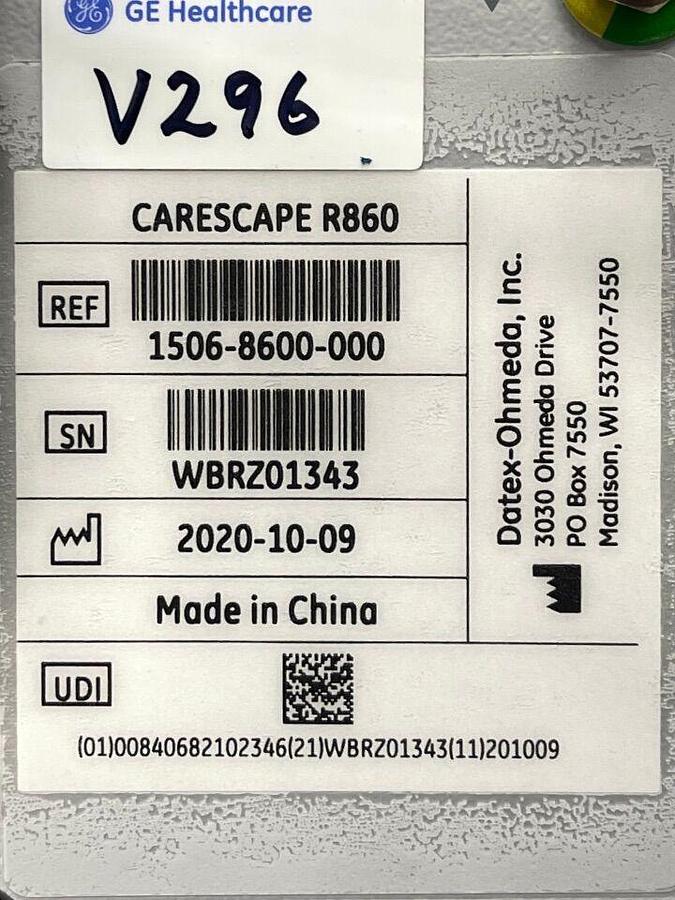 Used GE CaresCape R860 YOM