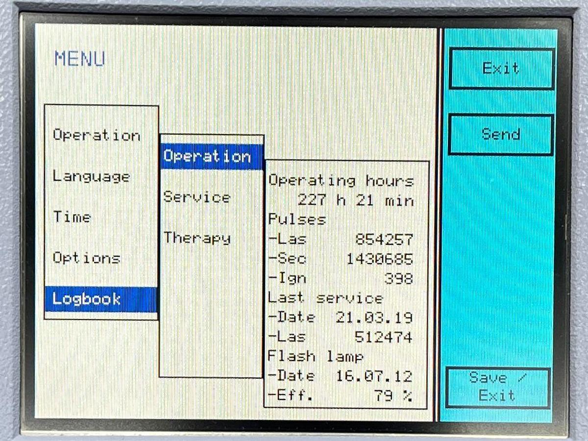 Used Holmium Laser Dornier Medilas H 20 YOM: 2012  Include Foot switch