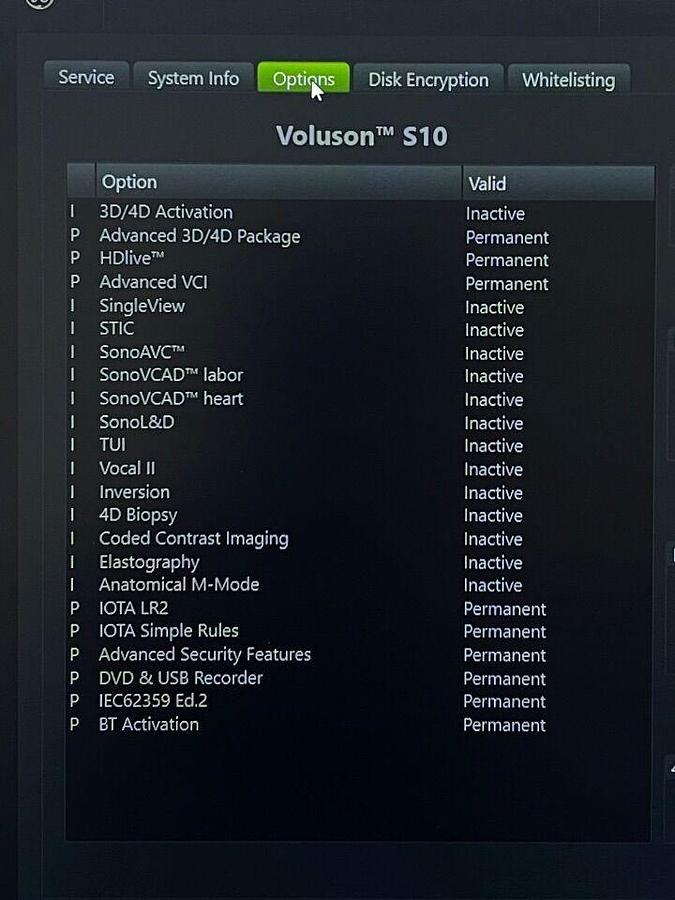Used GE Voluson S10 Ultrasound YOM