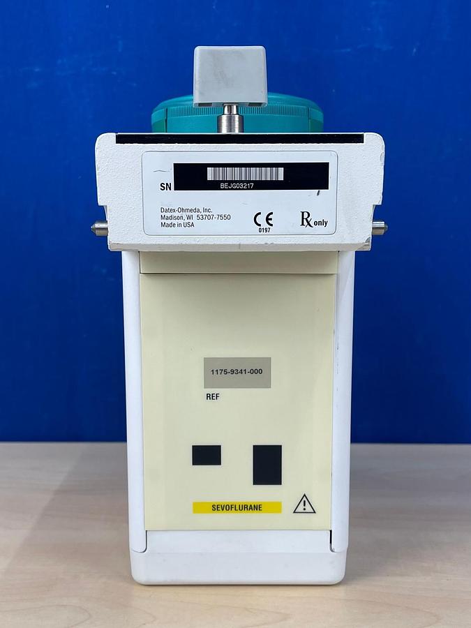 Used GE Datex-Ohmeda Tec 7 Sevoflurane Refurbished Patient-Ready REF: 1175-9341-000
