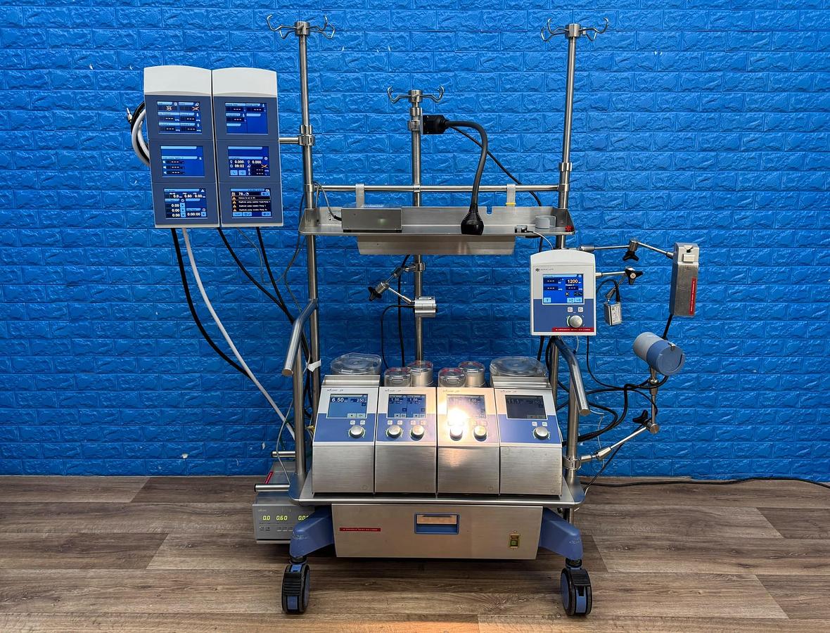 Used LivaNova Sorin Stockert S5 Heart Lung machine 2x S5 RP150 Pumps 2x S5 DRP85 Dual Pumps Sorin CP5 Sorin SP6 Bubble Detector SN: 28E03054 YOM: 2013