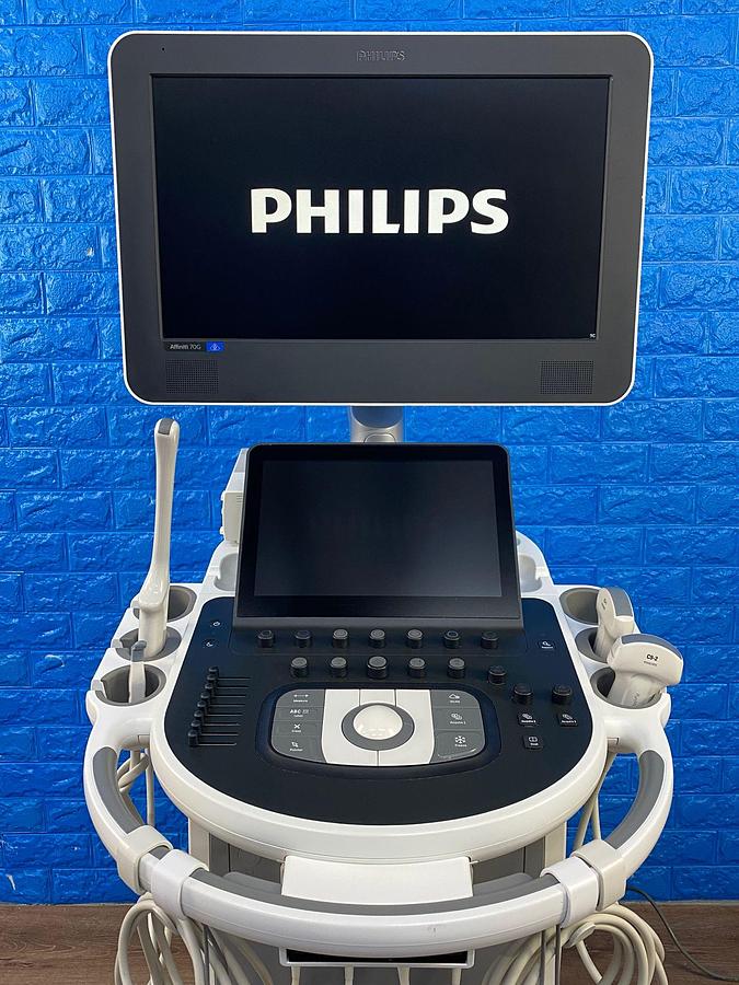 Used Philips Affiniti 70G PureWave Software Version: 9.0.16 Hardware B.0 YOM: 2018 Probes L15-7io C10-3v C9-2 C5-1
