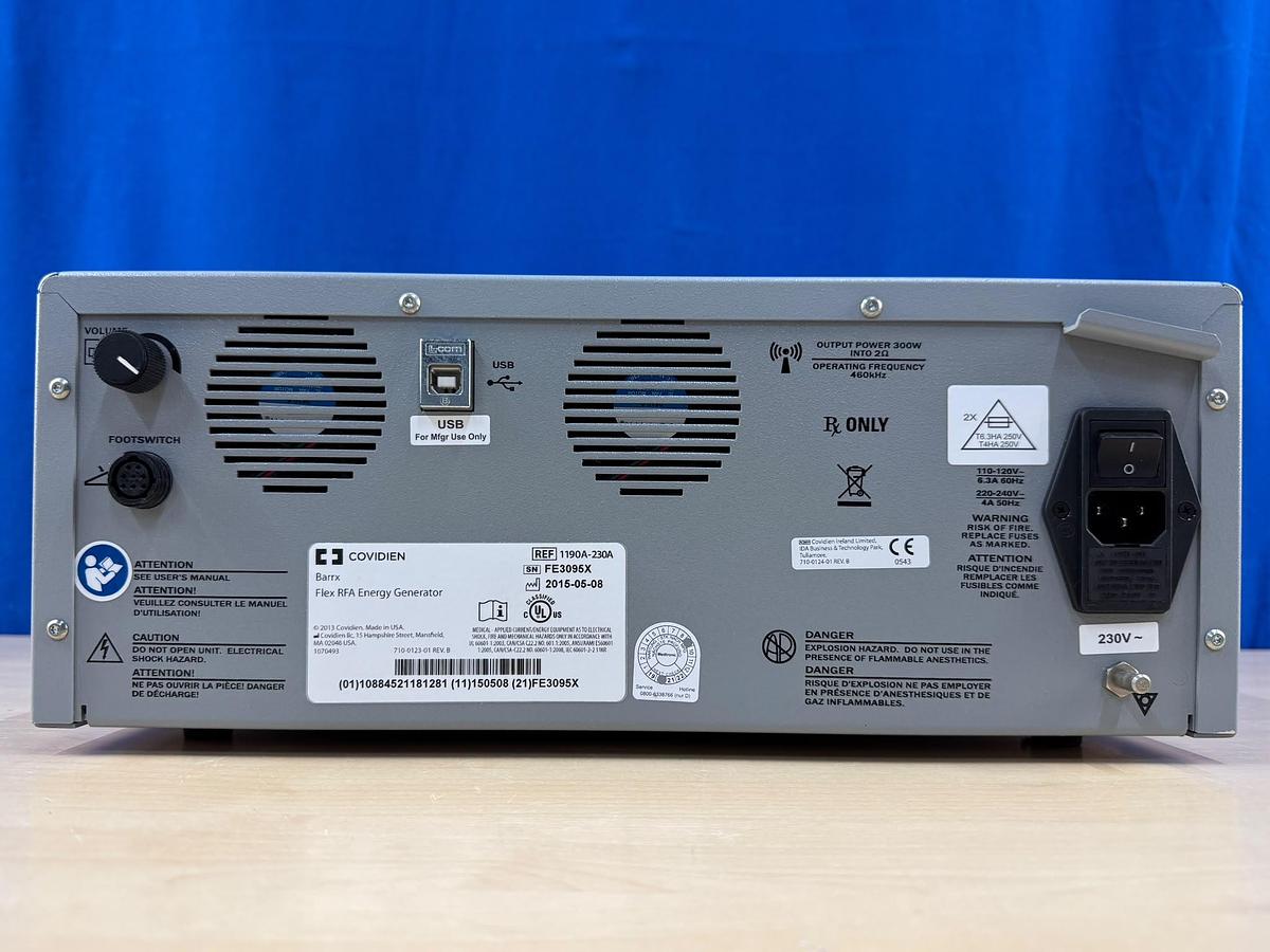 Used COVIDIEN Barrx Flex RFA Energy Generator REF: 1190A-230A YOM: 2015