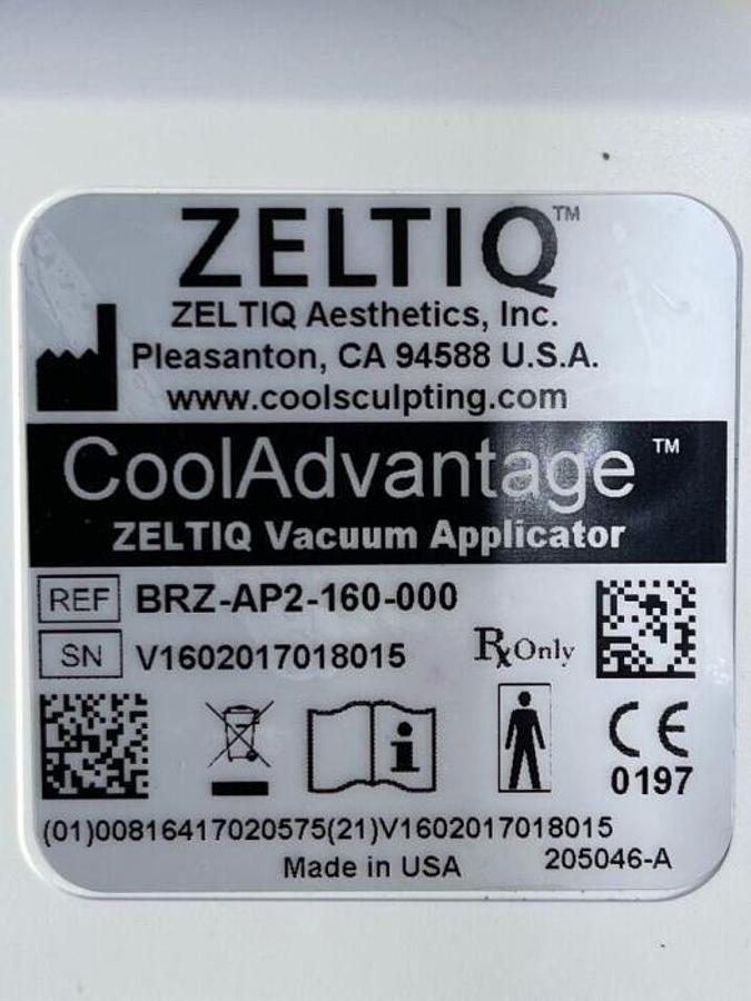Used Pre-Owned - Excellent ZELTIQ CoolAdvantage Plus BRZ-AP2-180-000
