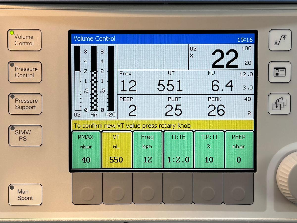 Used Dräger Fabius Tiro YOM: 2011 SN: ASCC-0212 Include GE B650 Patient Monitor YOM: 2013 SN: SEW13244968HA With SPO2 & ECG Cables