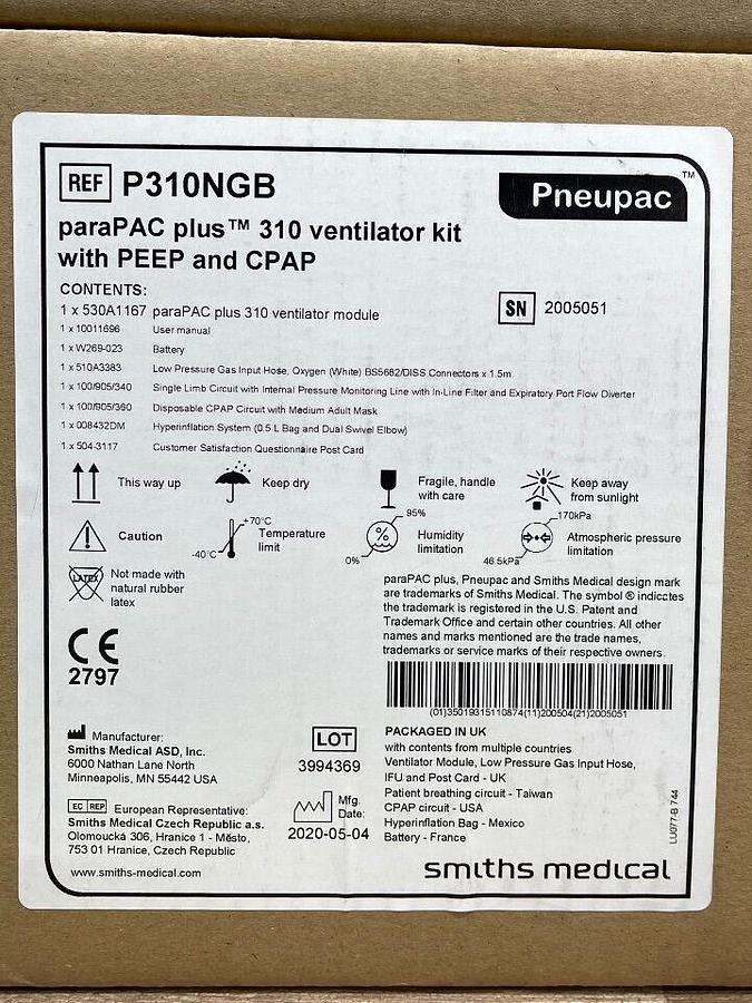 PNEUPAC ParaPac plus 310