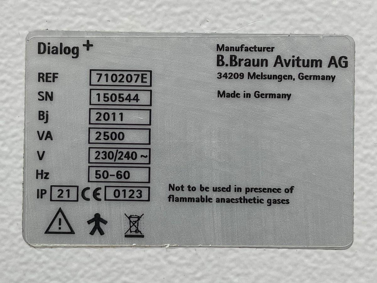 Used B BRAUN Dialog + Adimea, YOM: 2011 -8 pieces