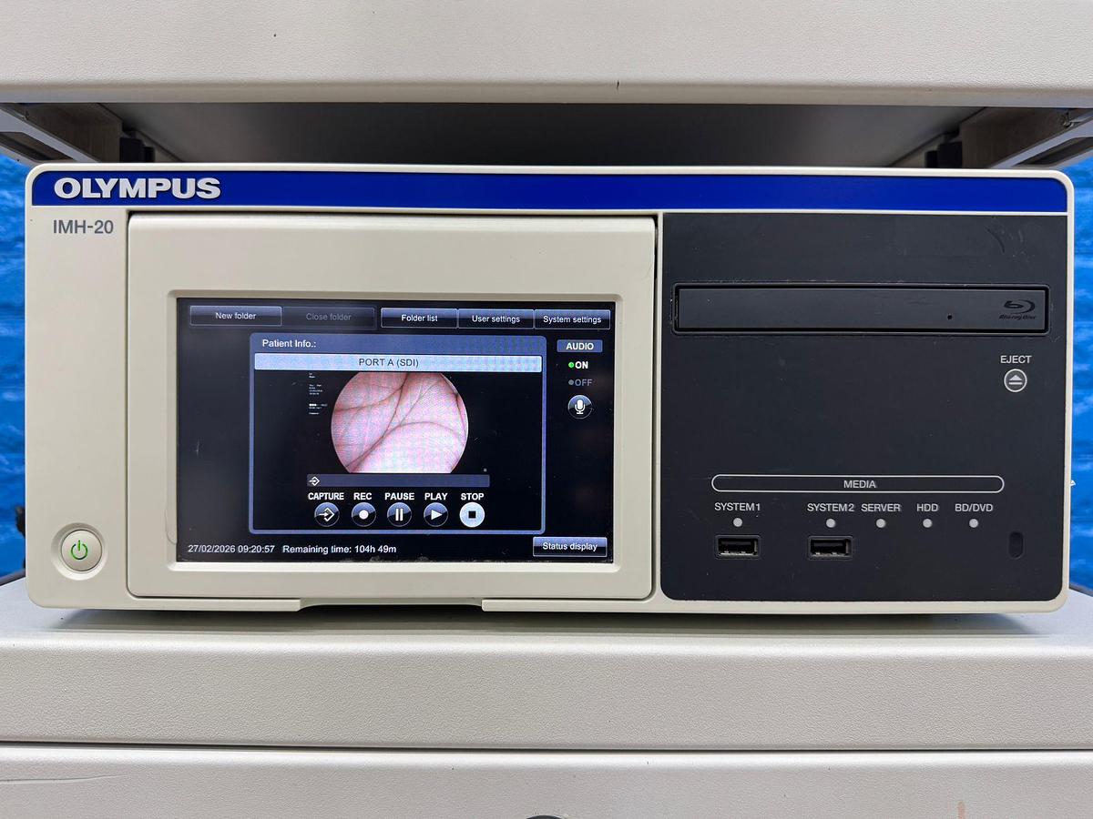 Used Olympus OTV-S190 Tower Processor OTV-S190  SN: 7354579 Light Source CLV-S190 SN: 7304202 Olympus OEV261H Monitor  YOM: 2013 SN: 7354100 Olympus UHI-4  YOM: 2021 SN: 7159219 Olympus IMH-20 SN: 7331770 Olympus Camera Head CH-S190-XZ-E SN: 7506197 Olympus MAJ-1921 Keyboard  Sony Digital Colour Printer