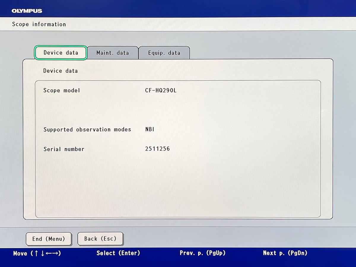 Used Olympus CF-HQ290L Colonoscope
