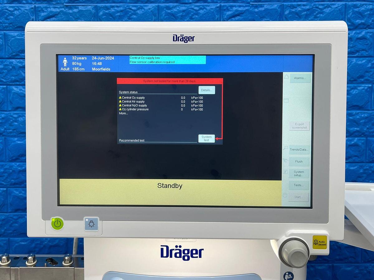 Used Dräger Perseus A500 Anesthesia Machine YOM:2015