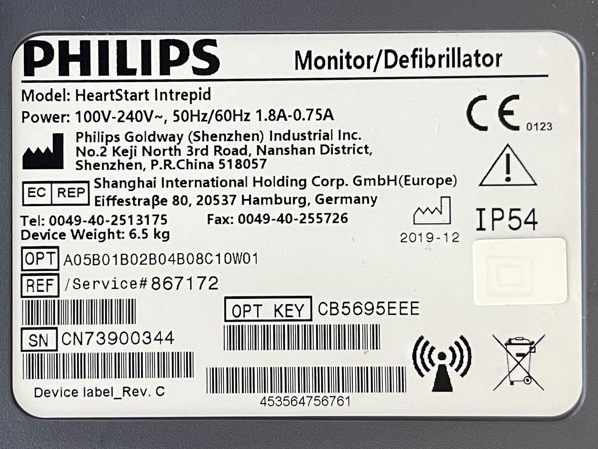 Used Philips HeartStart Intrepid Defibrillator YOM: 2019 