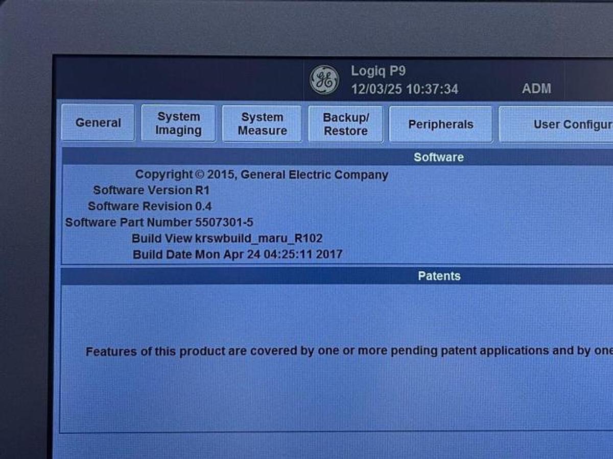 Used 2016 - GE Logiq P9