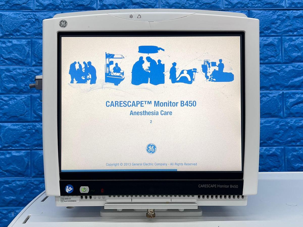 Used GE Aespire View Anesthesia YOM: 2015 Include GE B450 Patient Monitor With E-miniC Gas Madul And Leads YOM: 2015