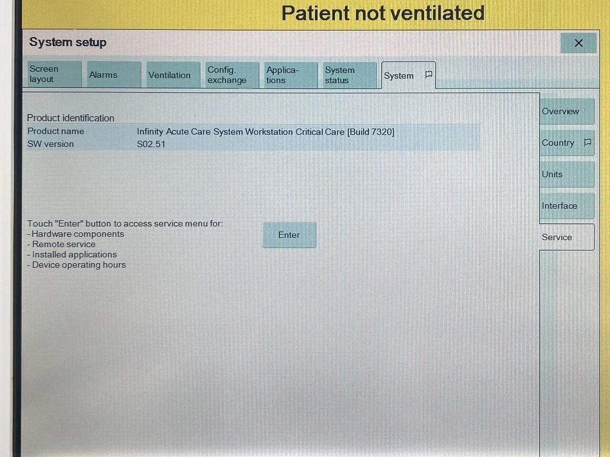 Used DRAEGER Dräger Evita Infinity V500 Ventilator YOM