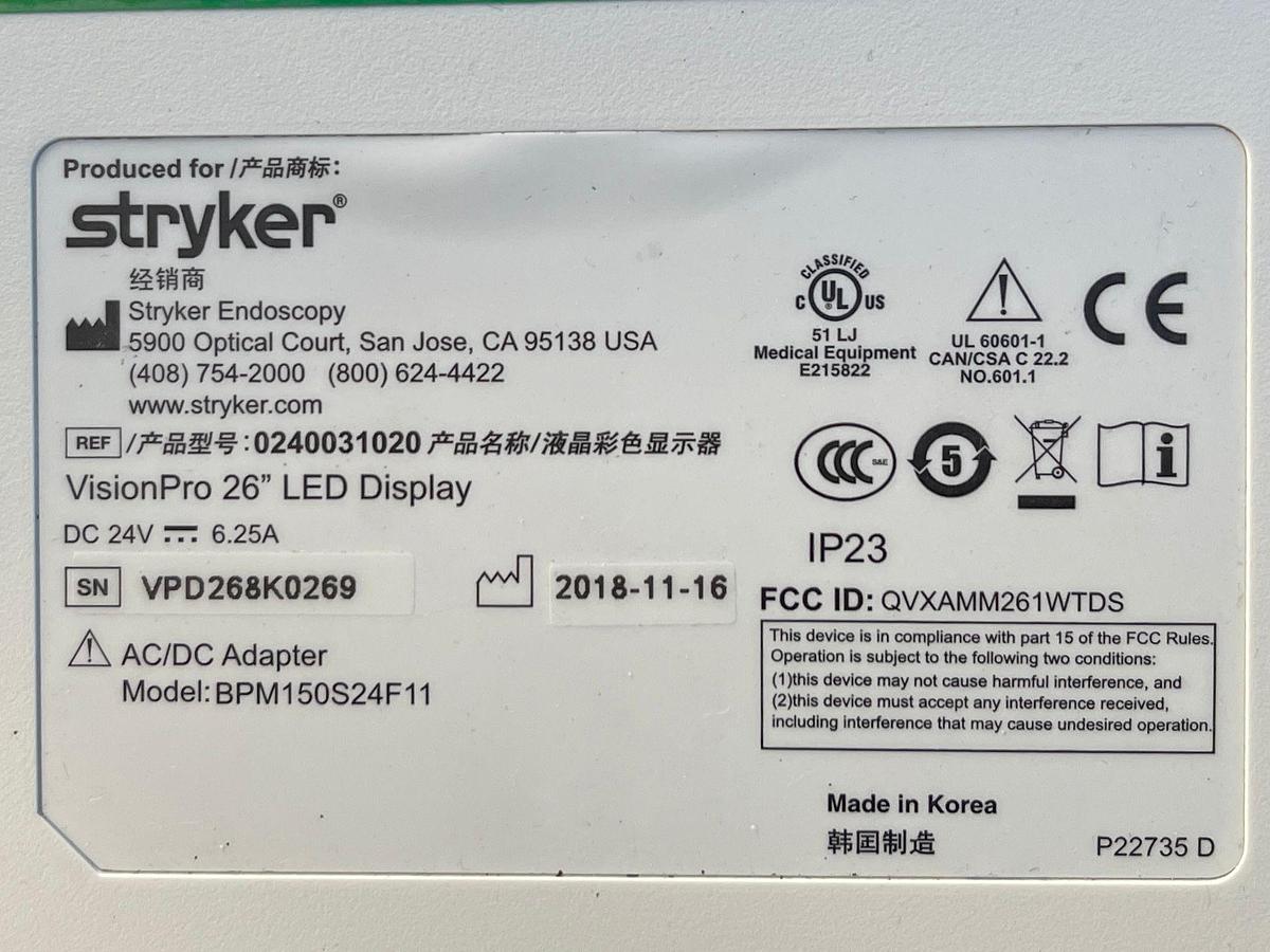 Used STRYKER 1488 Full HD Tower Laparoscope