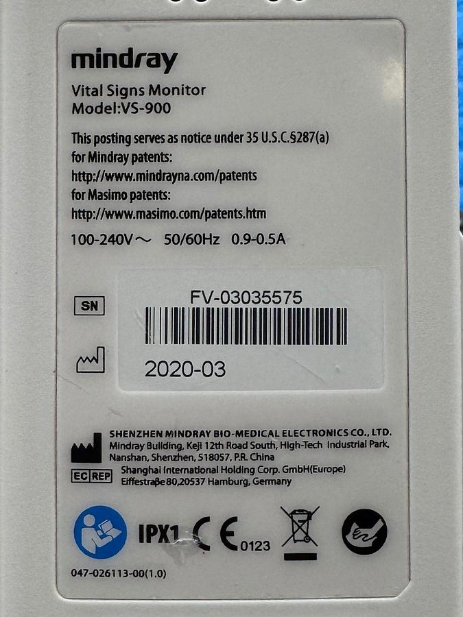 Used Mindray VS-900 YOM: 2021  