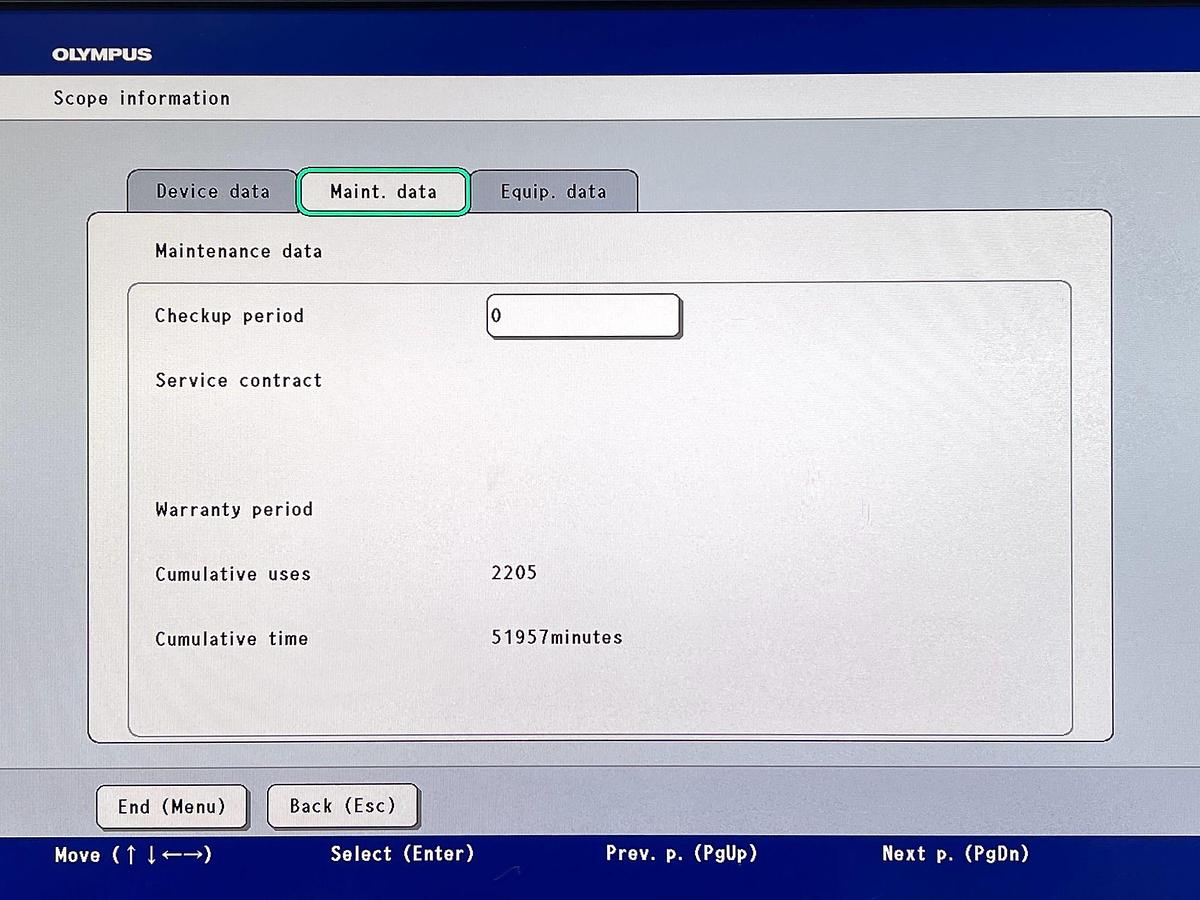 Used Olympus Scope GIF-1TH190
