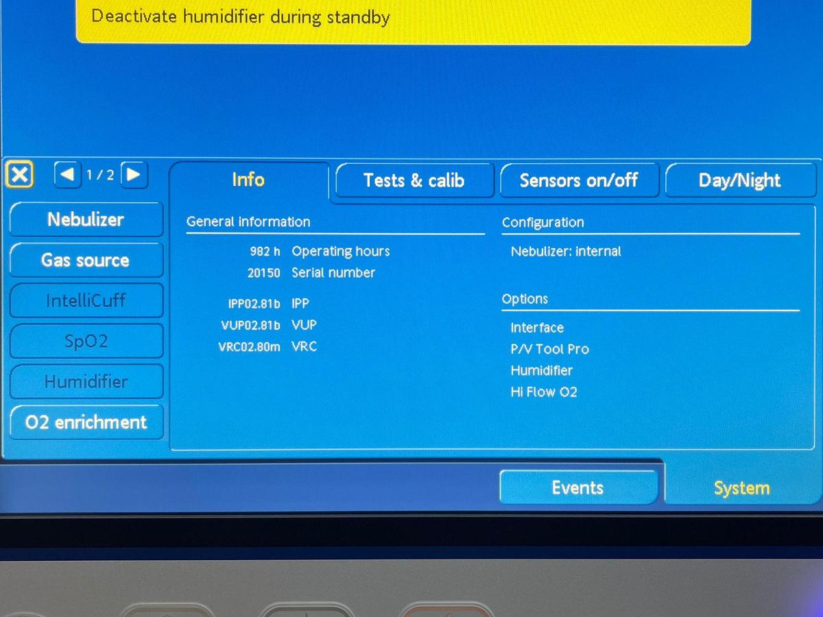 Used Hamilton G5 Ventilator YOM: 2020