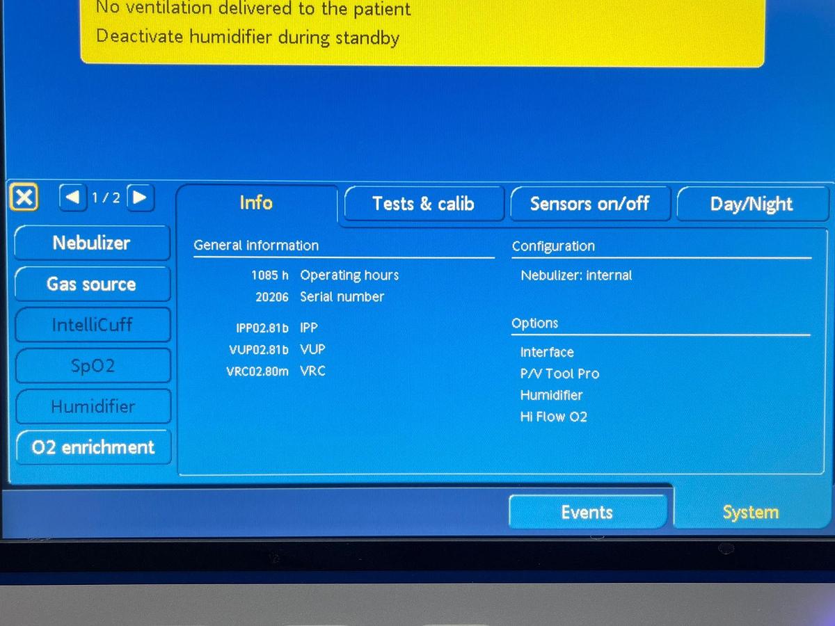 Used HAMILTON G5 Ventilator YOM: 2020