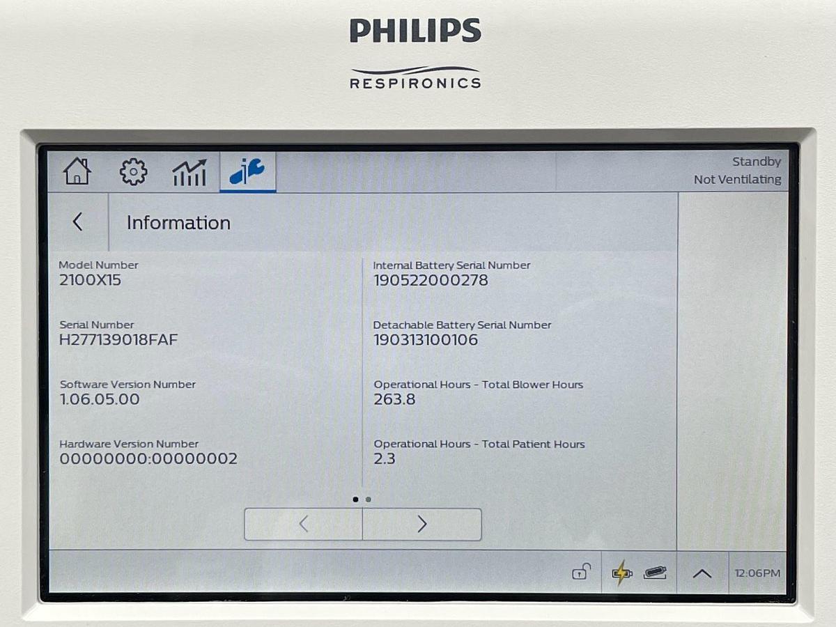 Used Philips Trilogy EVO Ventilator -5 pieces