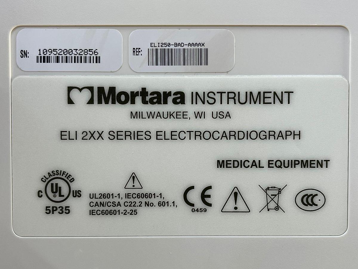 Used Mortara Insturment ELI 250 ECG REF: ELI250-BAD-AAAAX