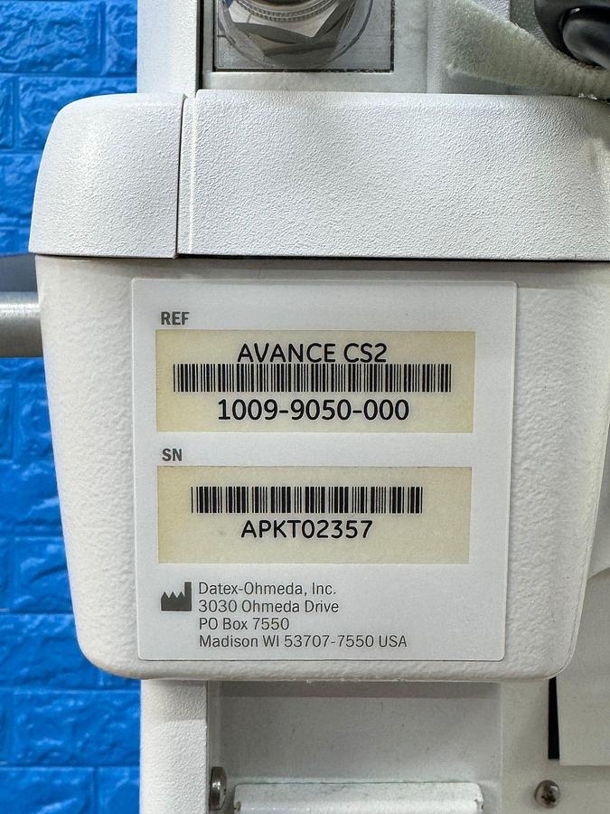 Used GE Avance CS2 Anesthesia YOM: 2013