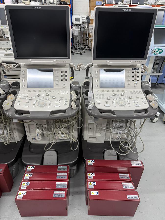 Used TOSHIBA Aplio 500 Ultrasound.  7 Units YOM: 2015 and 1 Unit YOM: 2016