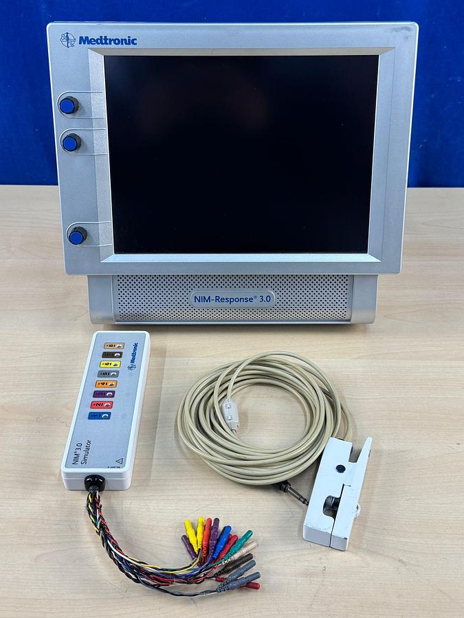 Used  For Sale MEDTRONIC NIM-Response 3.0 Nerve Monitoring System 8253001 SN: 2NR3-0707 Includ Medtronic  Nim 3.0 Patient Simulator  REF: 8253600 Nim Muting Detector REF: 68L1204
