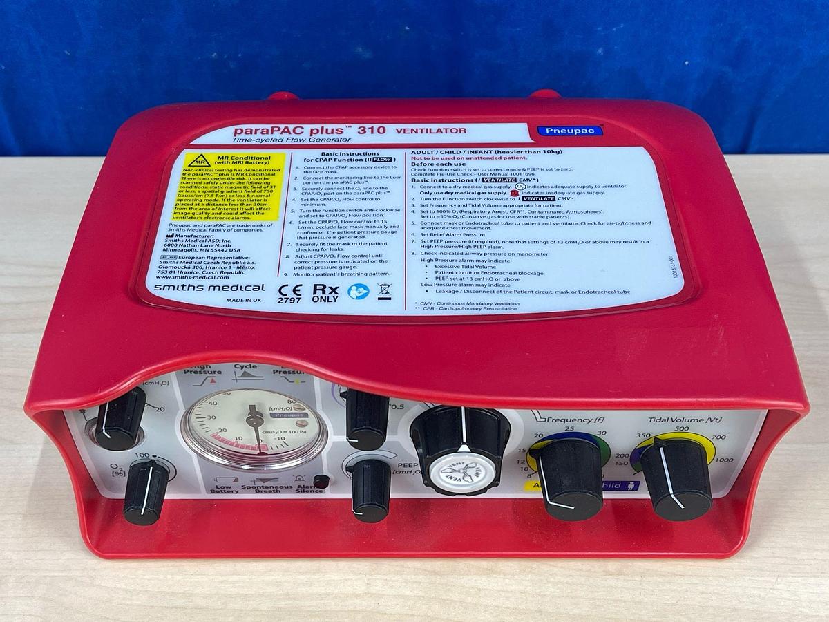 Pneupac Smiths ParaPac Plus 310 Ventilator YOM: 2020