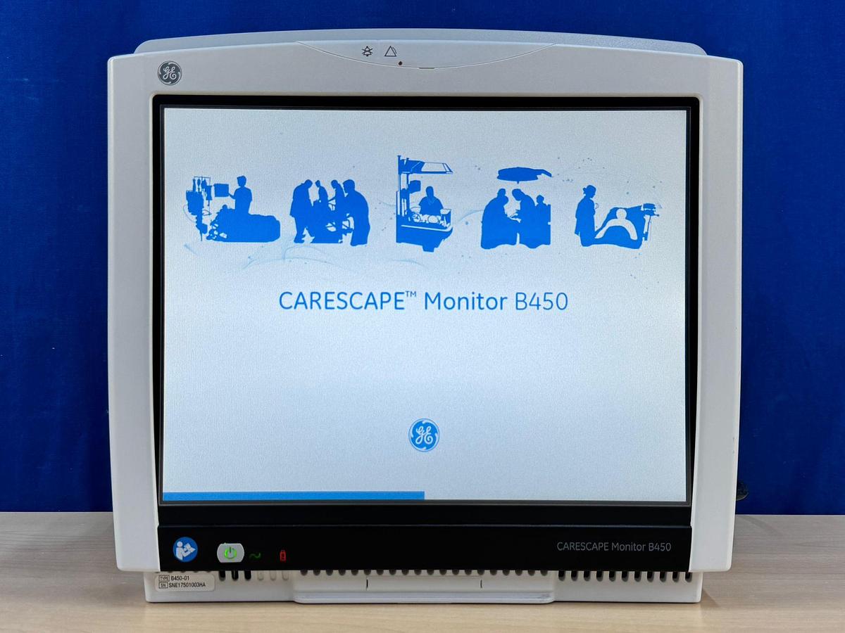Used GE B450 Patient Monitor YOM: 2018 Include GE E-MINIC Gass Module YOM: 2014