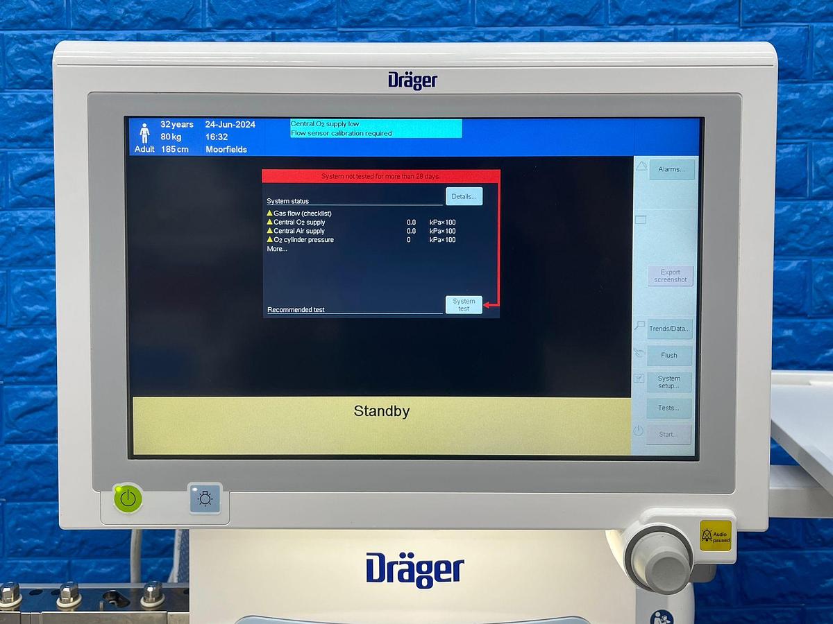 Used Dräger Perseus A500 Anesthesia YOM: 2015