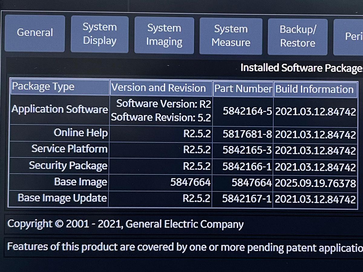 Used GE Logiq E10 Ultrasound YOM: 2019 Probes C1-6-D YOM: 2019 C2-9-D YOM: 2019 IC5-9-D YOM: 2024
