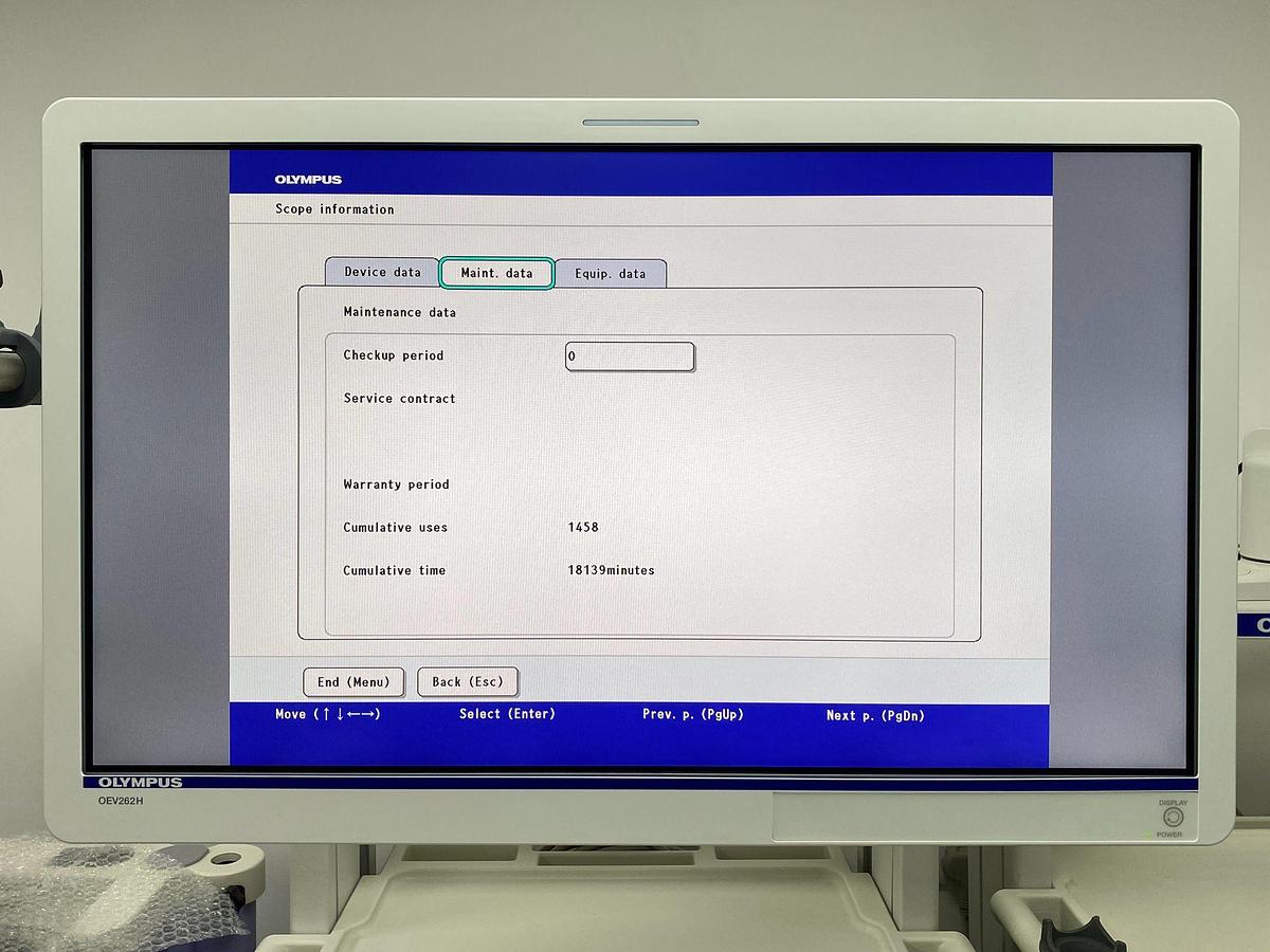 Used Olympus scope Mode: GIF-N180