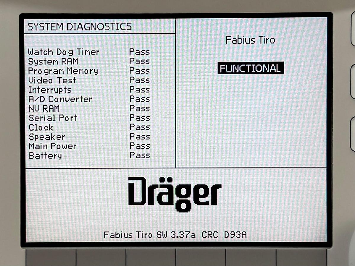 Used Dräger Fabius Tiro YOM: 2011 SN: ASCC-0212 Include GE B650 Patient Monitor YOM: 2013 SN: SEW13244968HA With SPO2 & ECG Cables