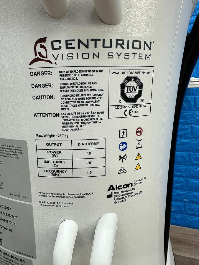 Used Alcon Centurion  YOM: 2019