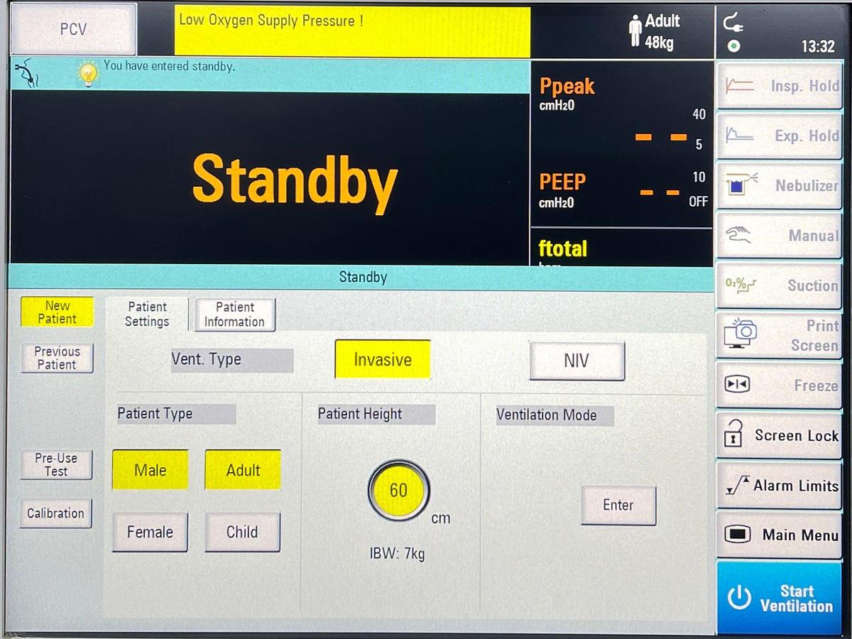 Used Aeonmed Ventilator VG 70 HR: 57 Minutes YOM: 2020   HR: 32 Minutes  YOM: 2020 