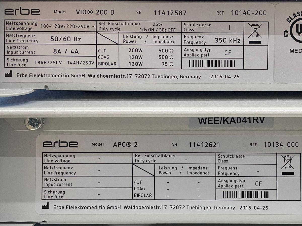 Used Erbe VIO 200D YOM: 2016 