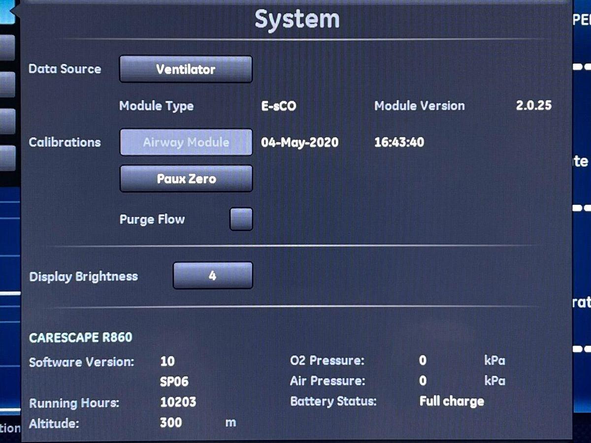Used GE R860 Ventilator HR