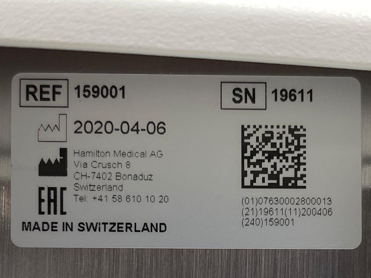 Used Hamilton G5 Ventilator YOM: 2020