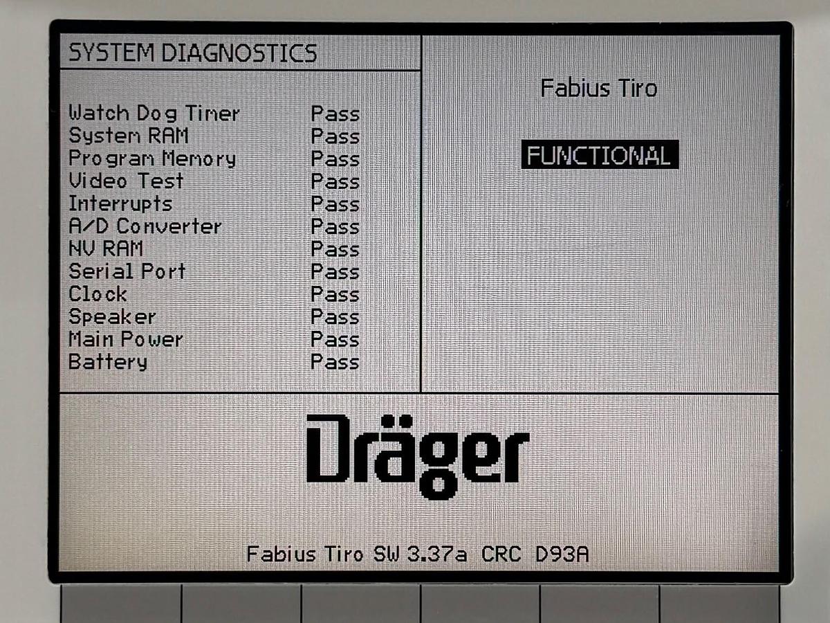 Used Dräger Fabius Tiro YOM: 2011
